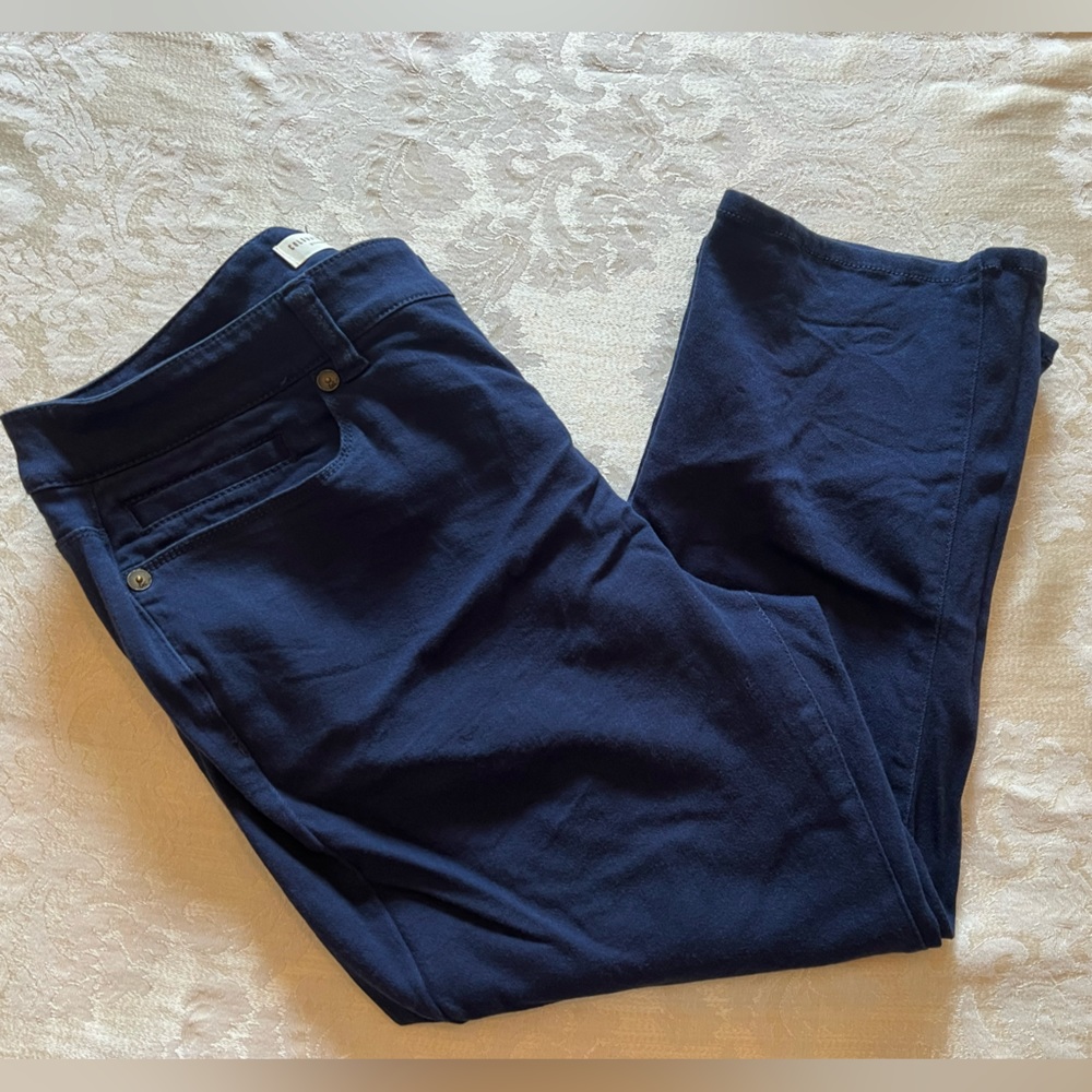 Coldwater Creek Navy Blue Petite cropped pants